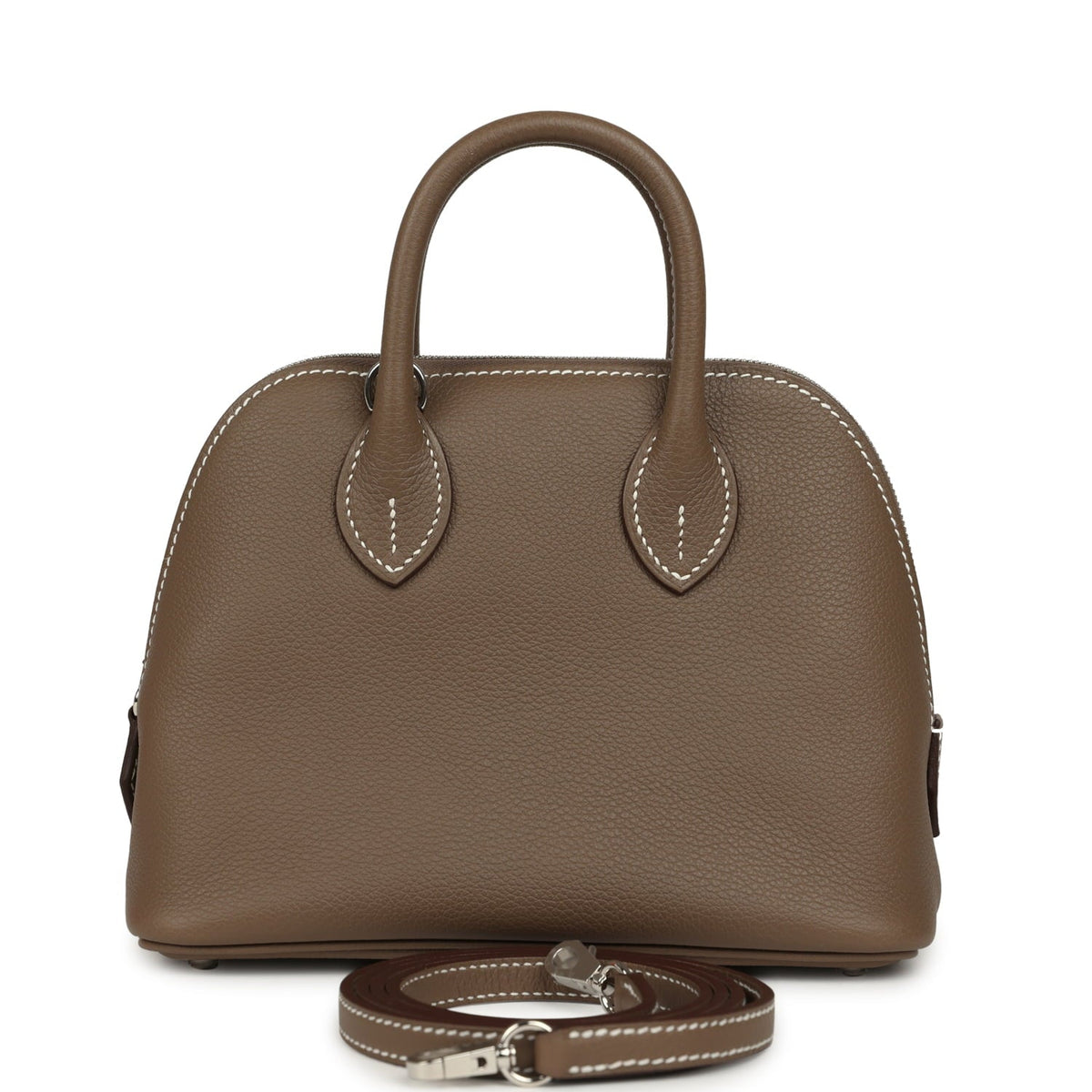 Hermes 1923 Bolide Mini Etoupe Evercolor Palladium Hardware