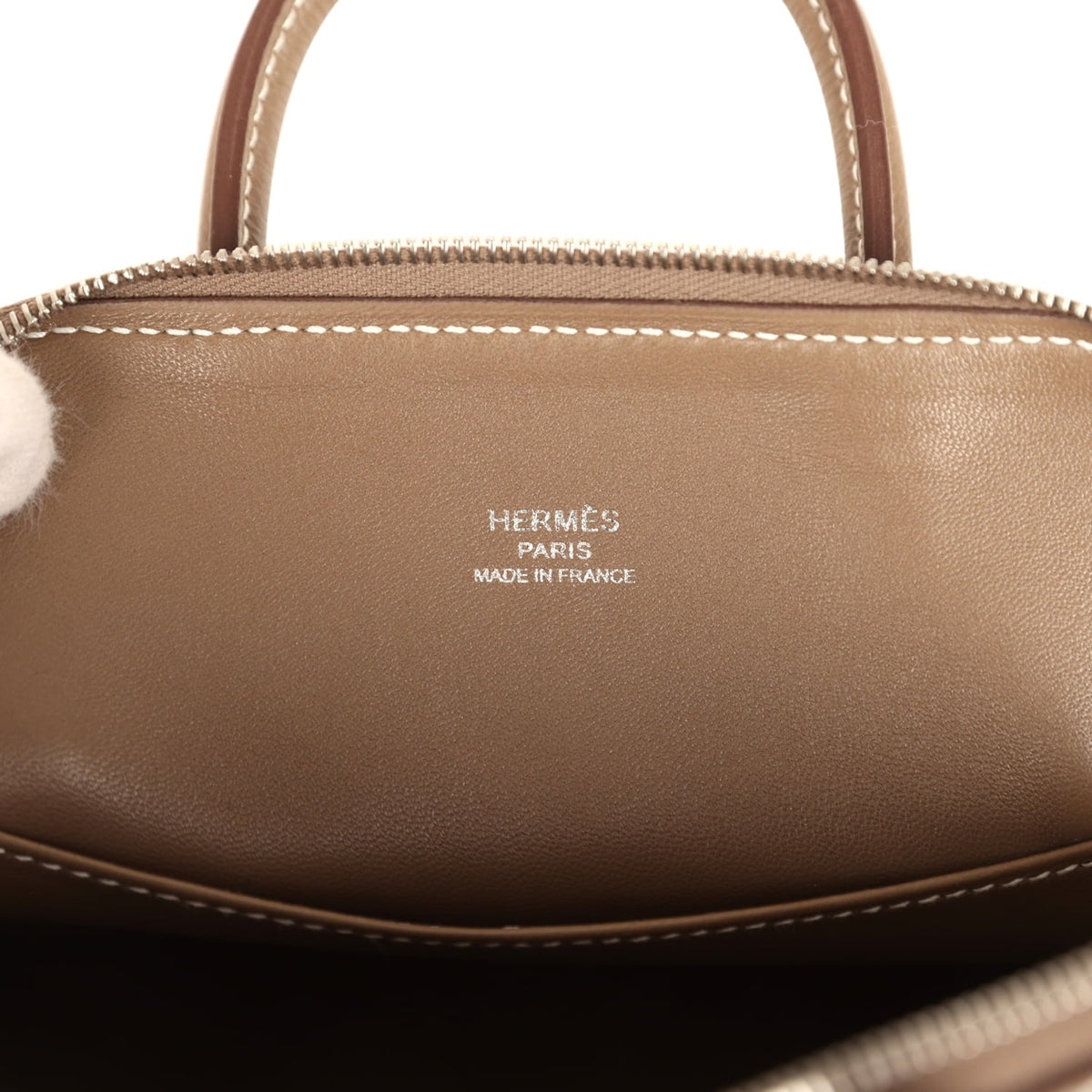 Hermes 1923 Bolide Mini Etoupe Evercolor Palladium Hardware