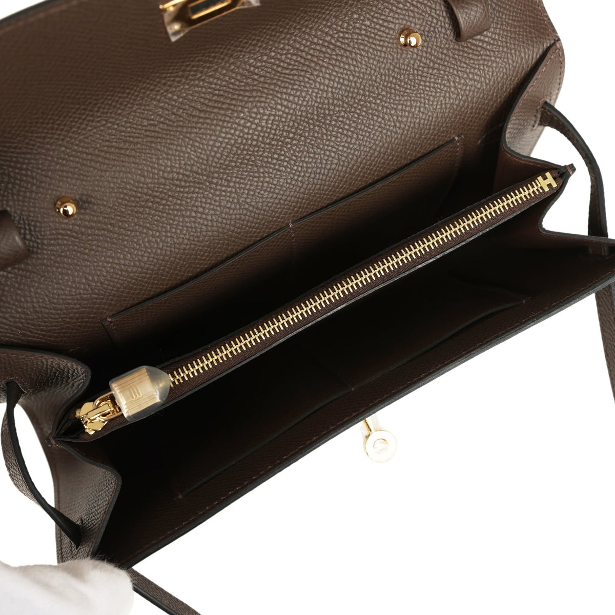 Hermes Kelly Wallet To Go Ecorce Epsom Gold Hardware