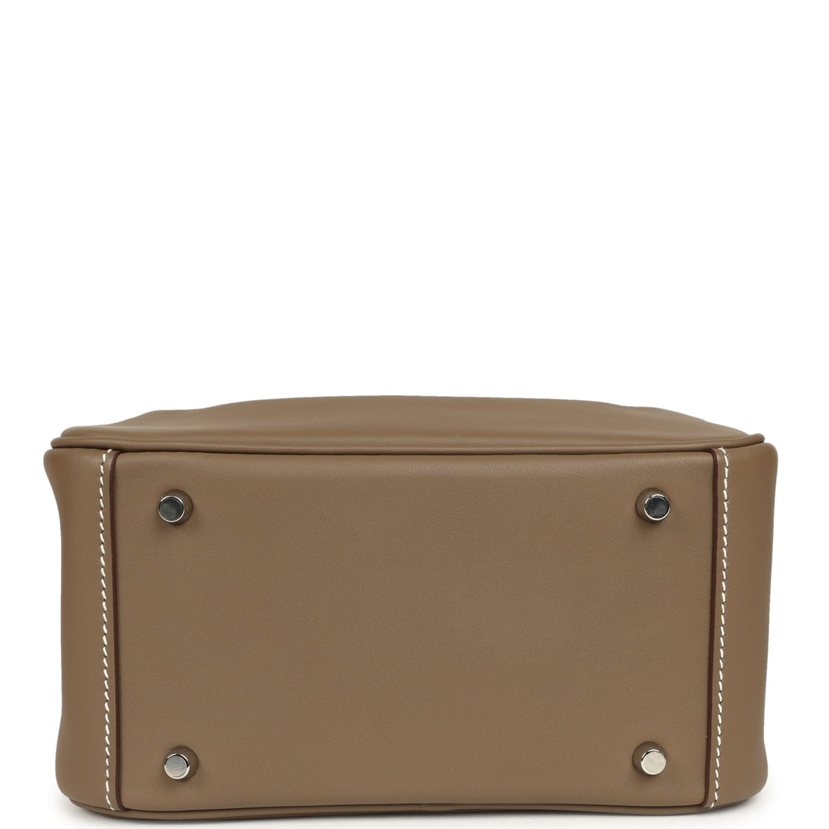 Hermes Mini Lindy II Etoupe Swift Palladium Hardware
