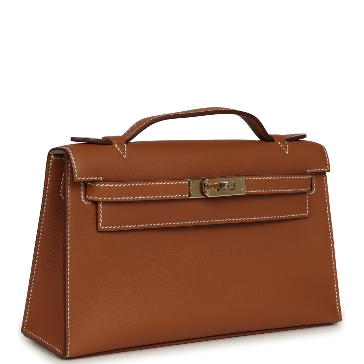 Hermes Special Order (HSS) Kelly Pochette Gold Verso Swift Permabrass Hardware