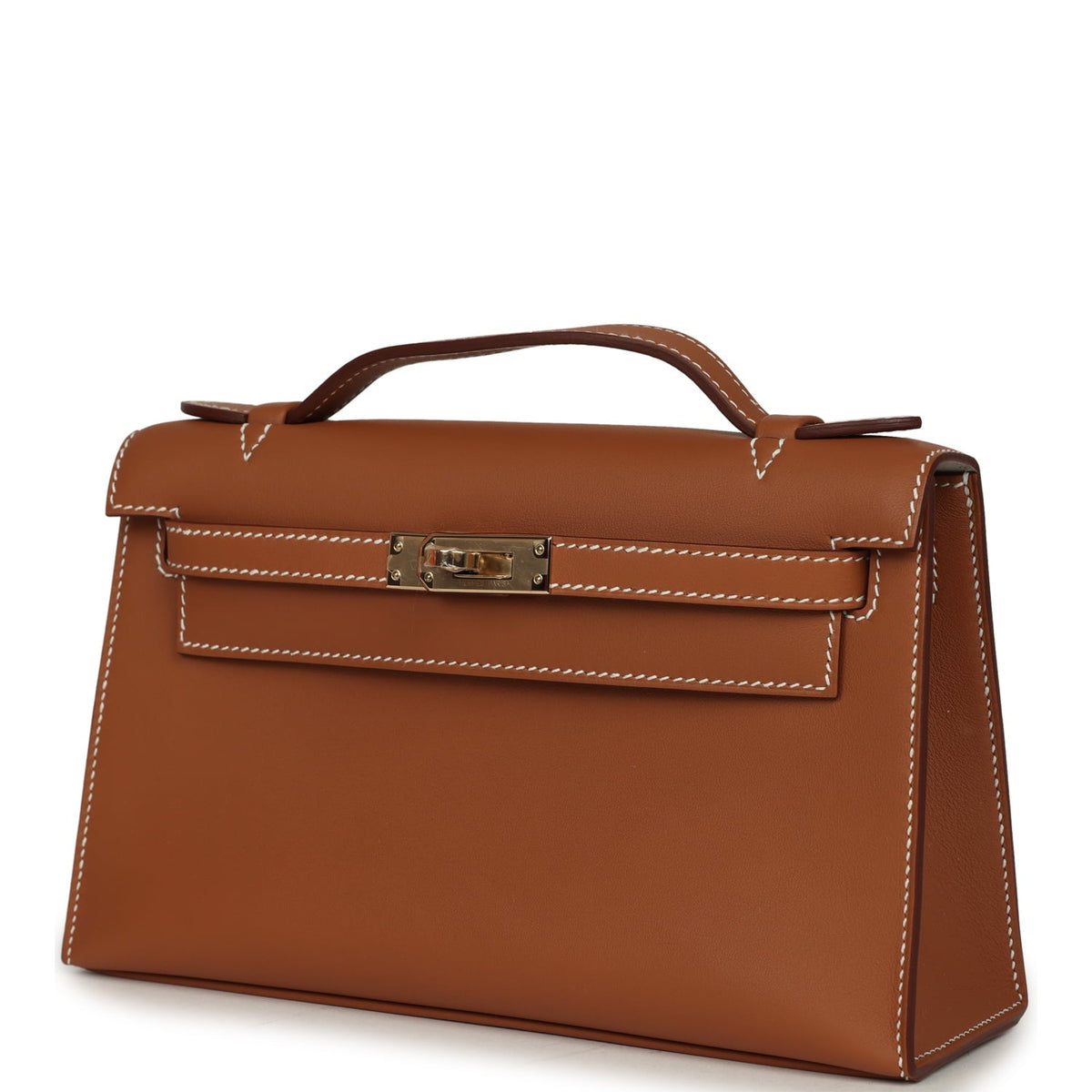 Hermes Special Order (HSS) Kelly Pochette Gold Verso Swift Permabrass Hardware