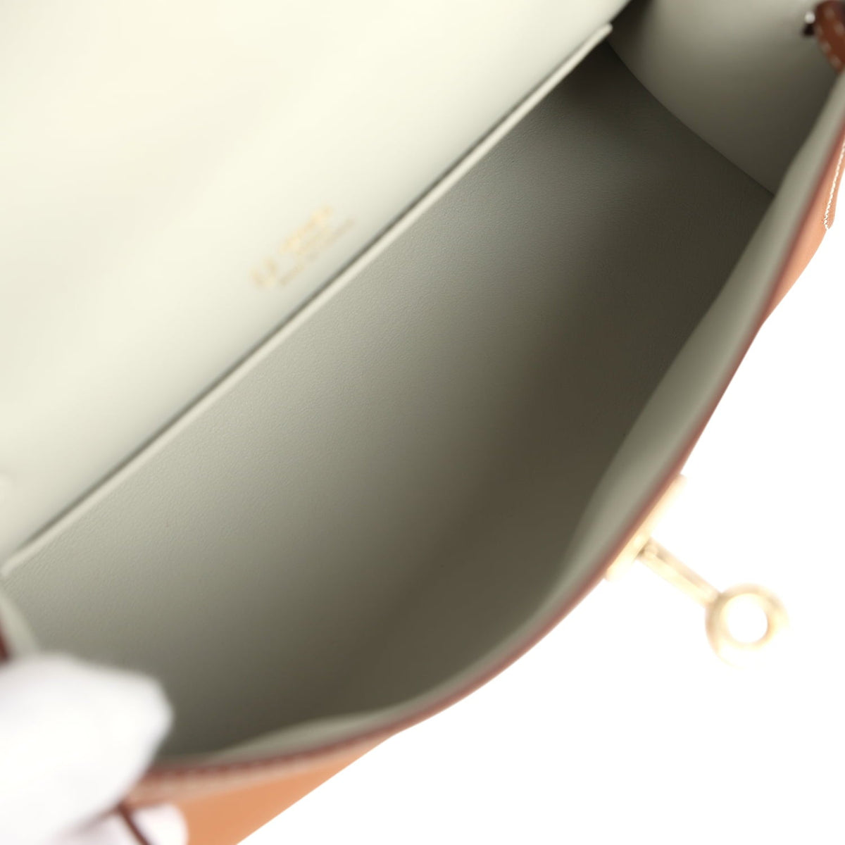 Hermes Special Order (HSS) Kelly Pochette Gold Verso Swift Permabrass Hardware