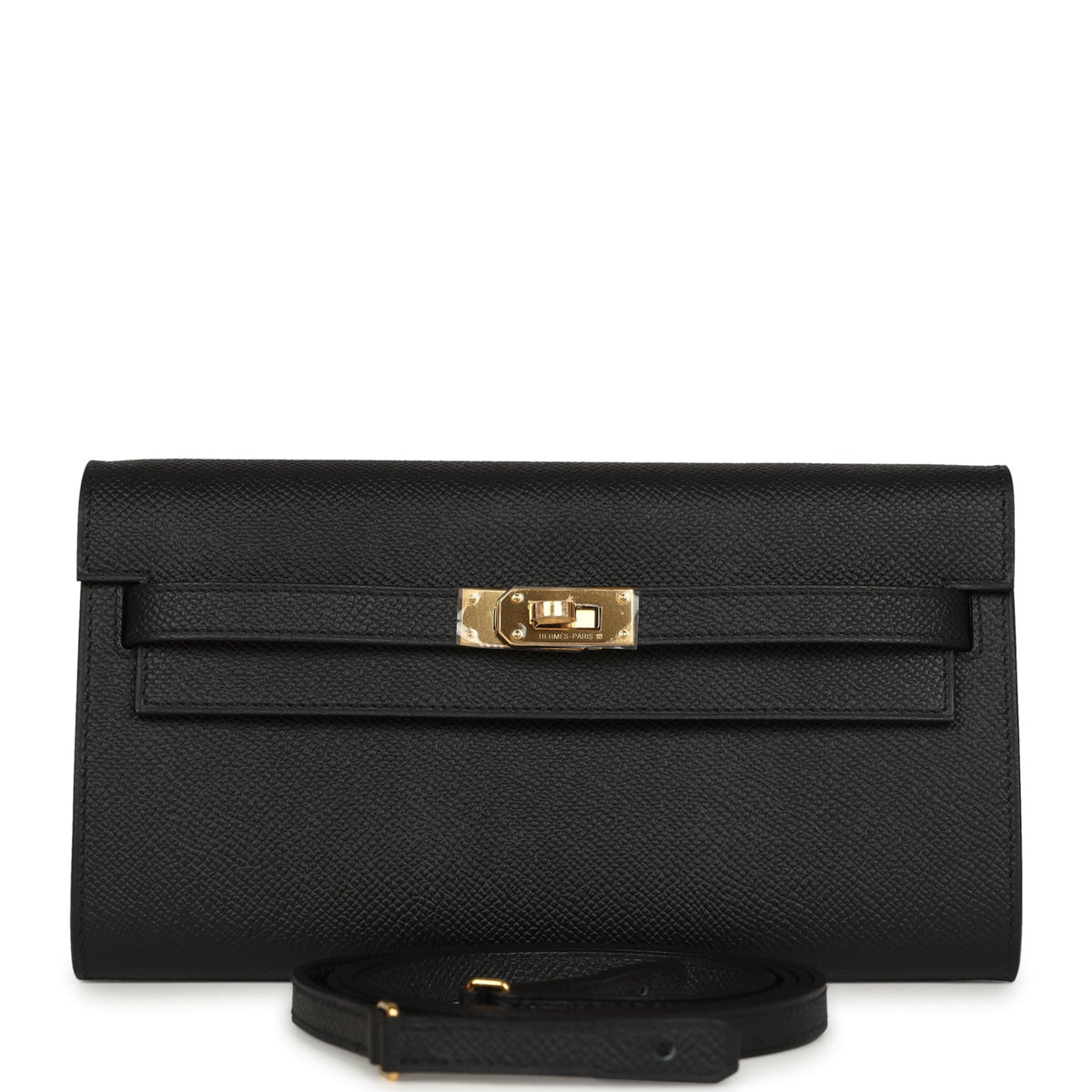 Hermes Kelly Wallet To Go Black Epsom Gold Hardware