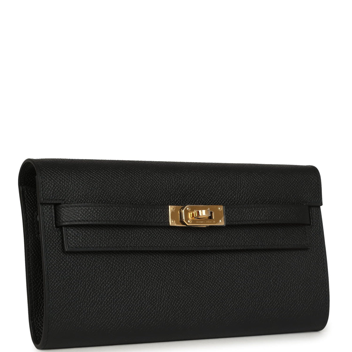 Hermes Kelly Wallet To Go Black Epsom Gold Hardware