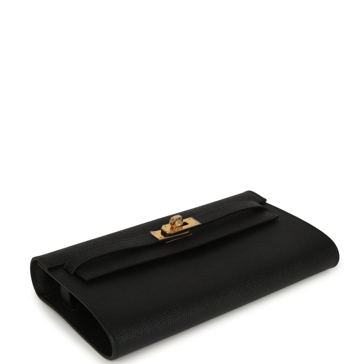 Hermes Kelly Wallet To Go Black Epsom Gold Hardware