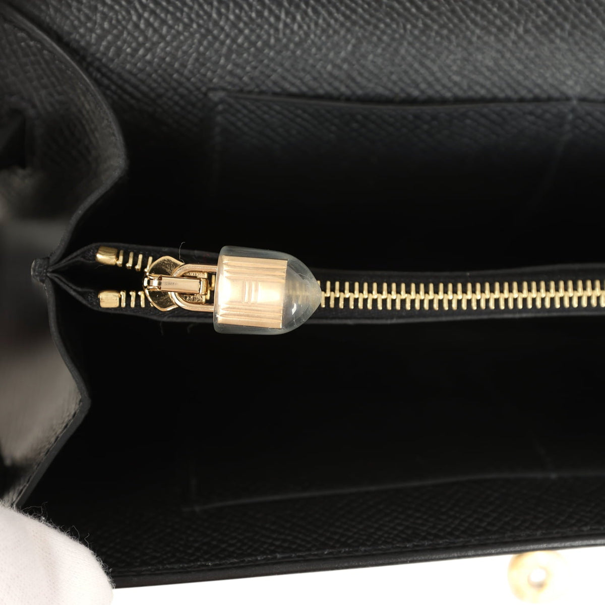 Hermes Kelly Wallet To Go Black Epsom Gold Hardware