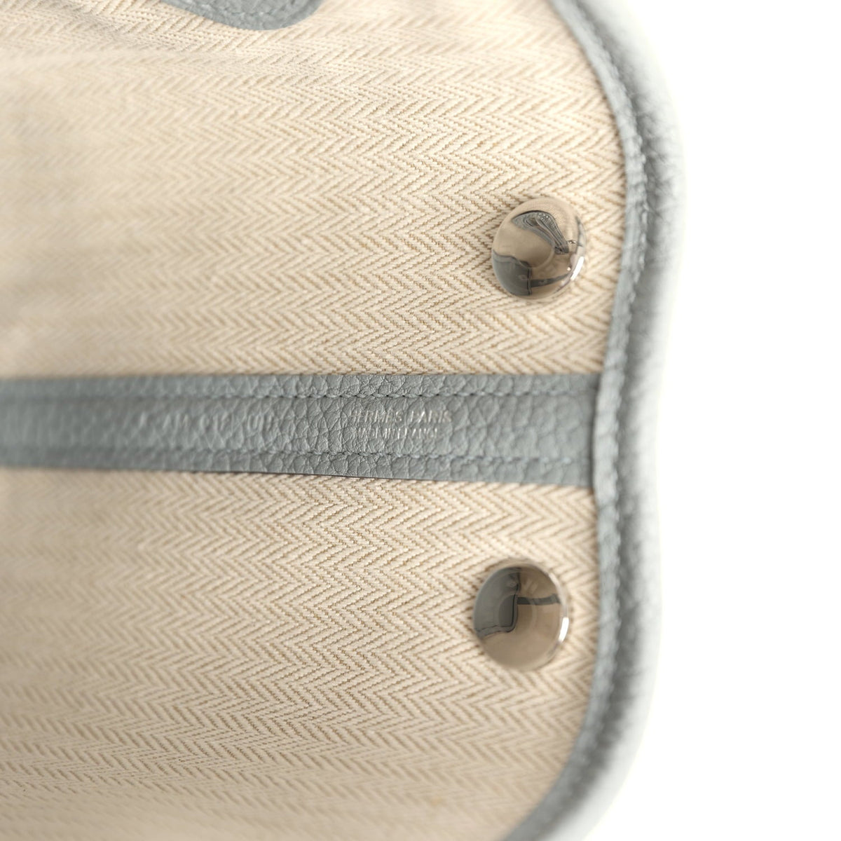 Hermes Garden Party Neo 23 Gris Pantin Negonda Palladium Hardware