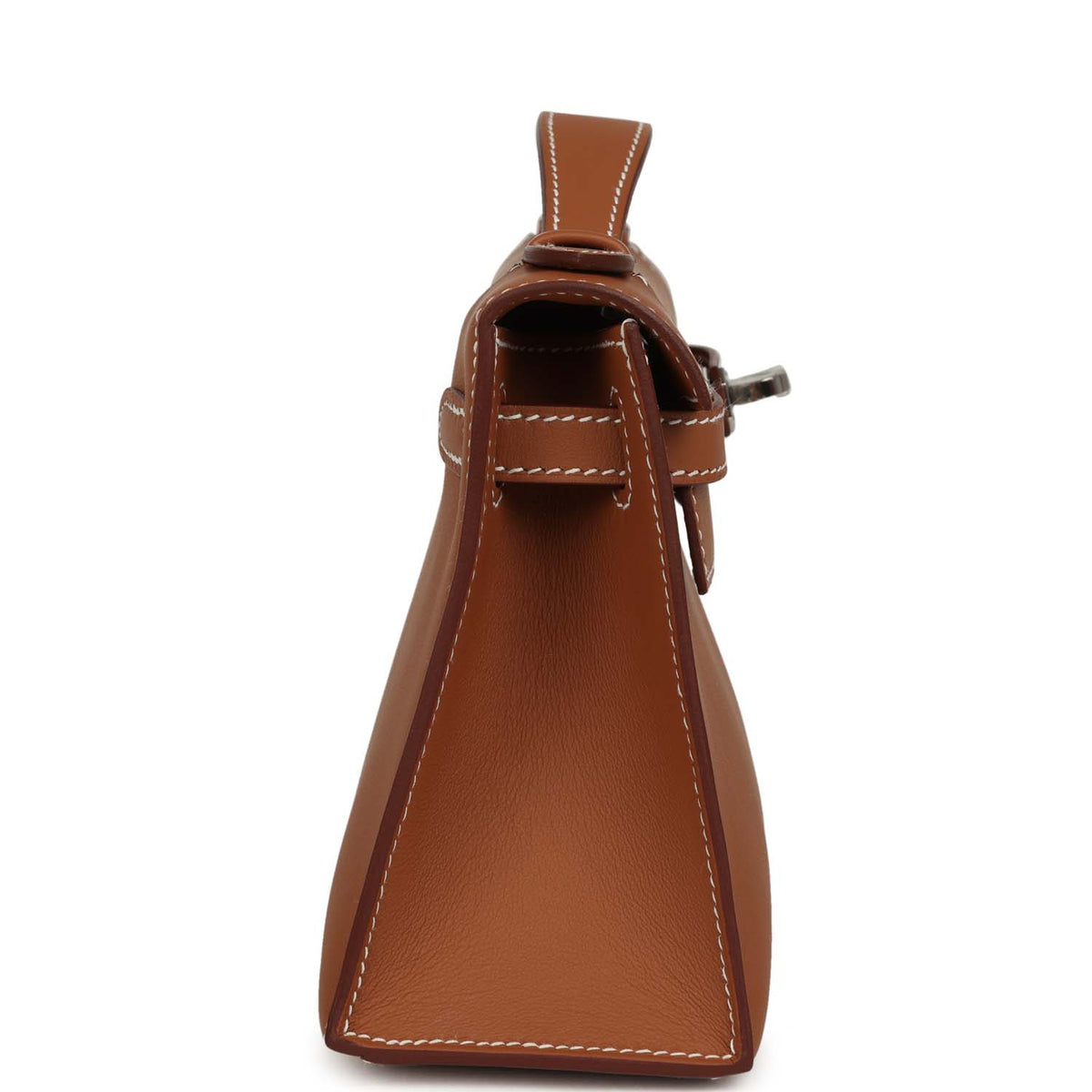 Hermes Kelly Pochette Gold Swift Palladium Hardware
