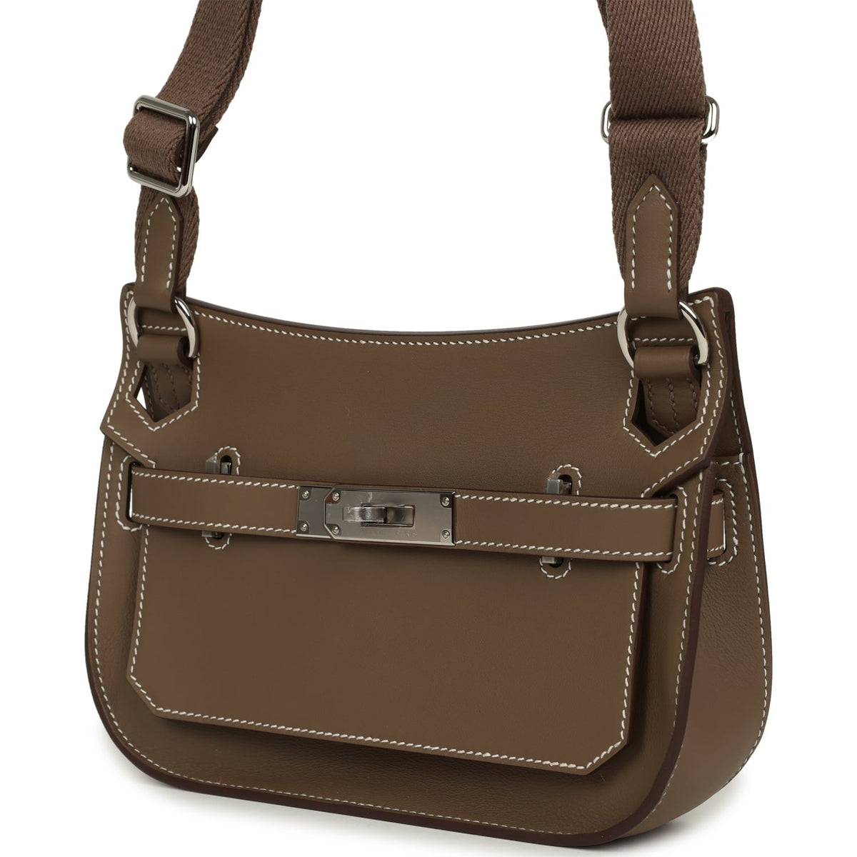 Hermes Jypsiere Mini Etoupe Swift Palladium Hardware