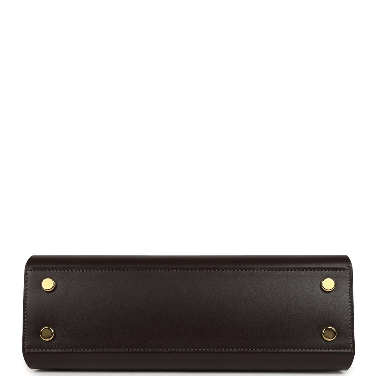 Hermes Tablier Sellier Ebene Vache Hunter, Swift, Toile Militaire Gold Hardware