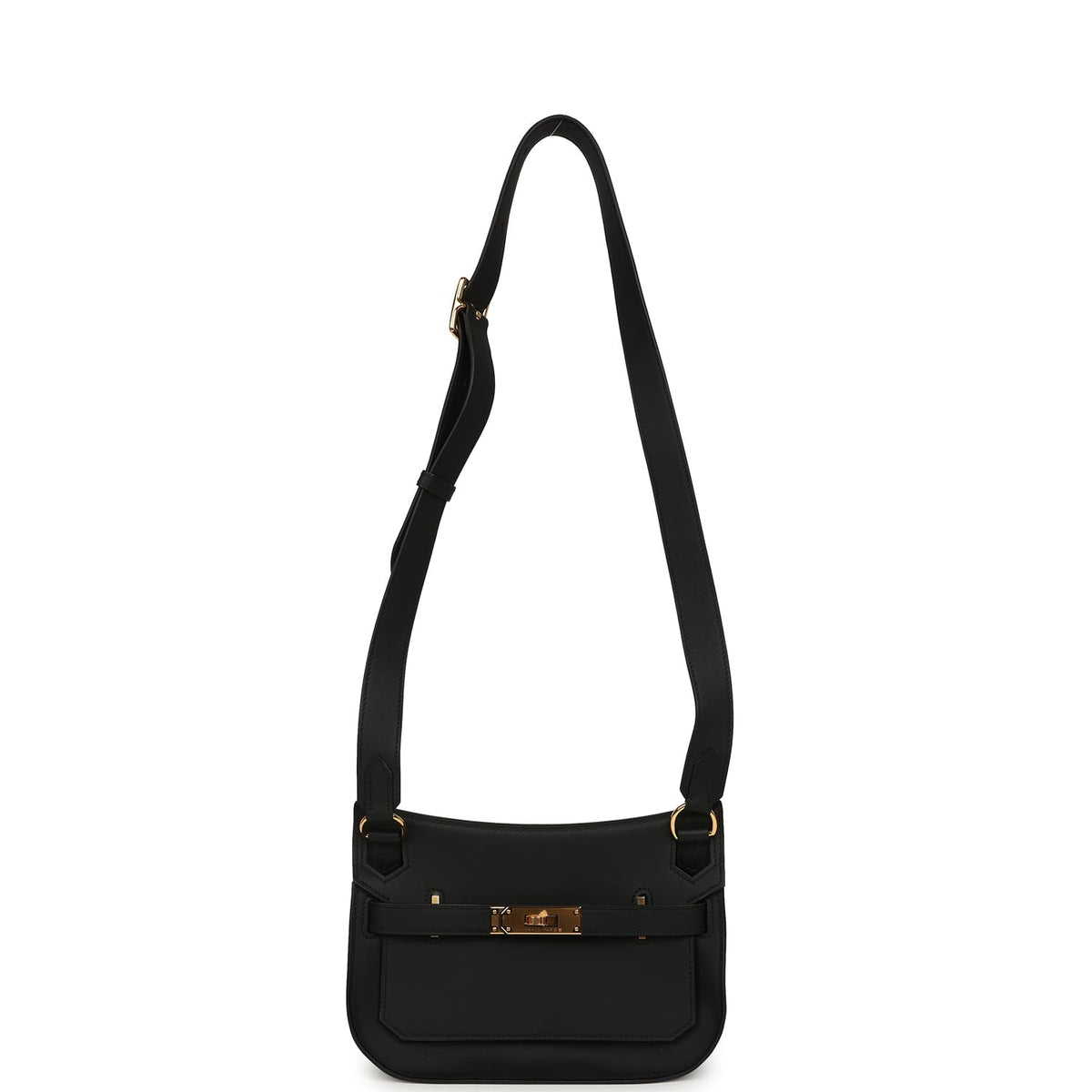 Hermes Mini Jypsiere Black Swift Gold Hardware