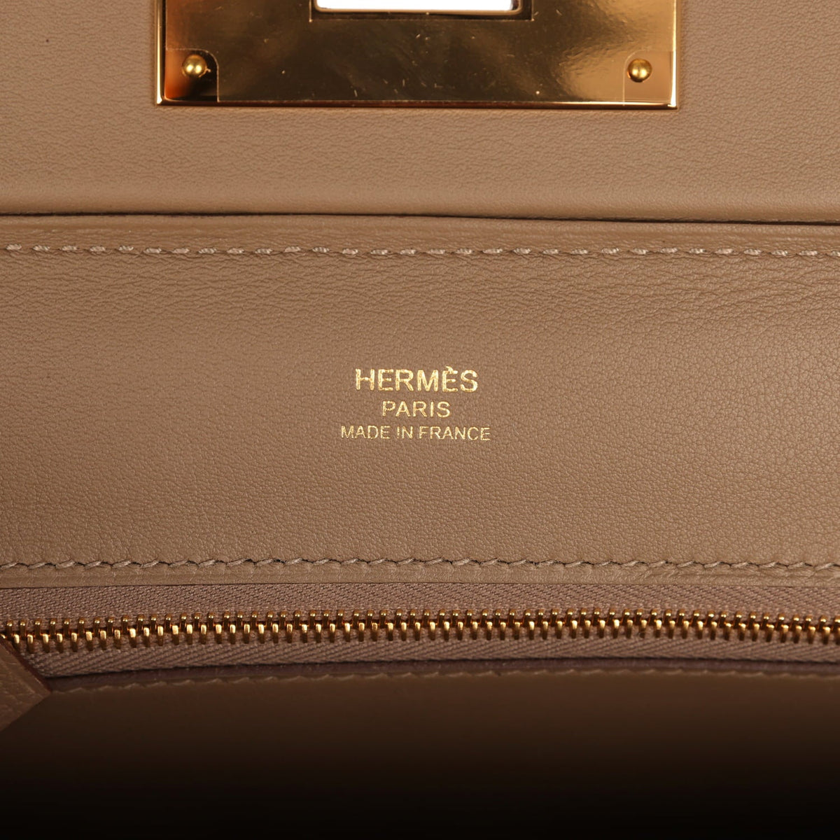 Hermes Mini 24/24 Bag Etoupe Evercolor and Swift Gold Hardware
