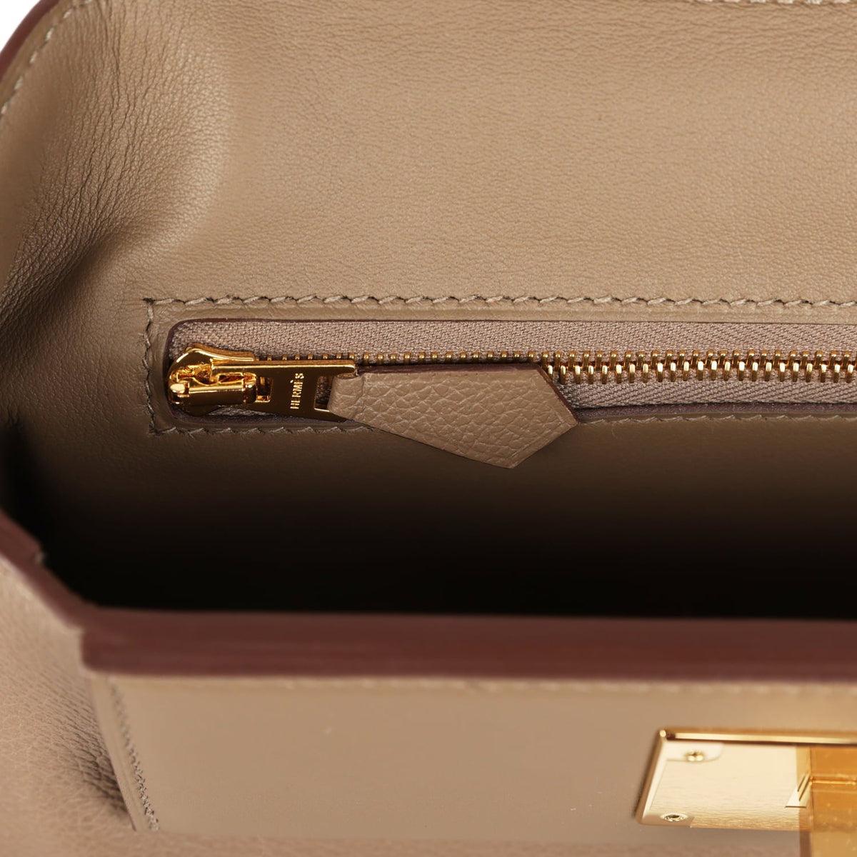 Hermes Mini 24/24 Bag Etoupe Evercolor and Swift Gold Hardware
