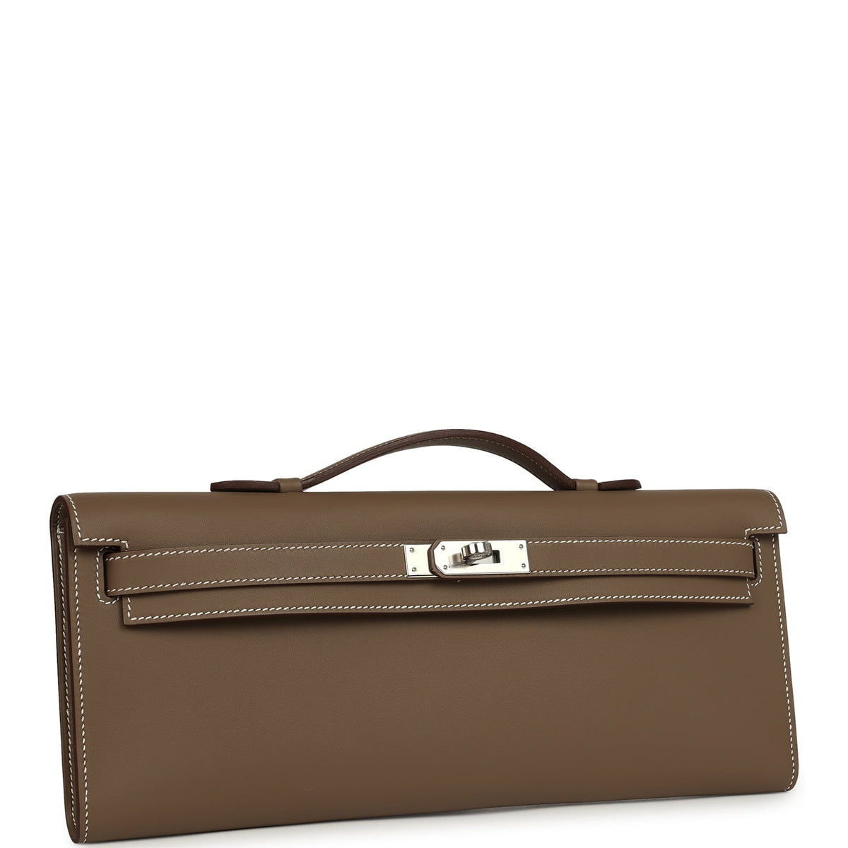 Hermes Kelly Cut Etoupe Swift Palladium Hardware