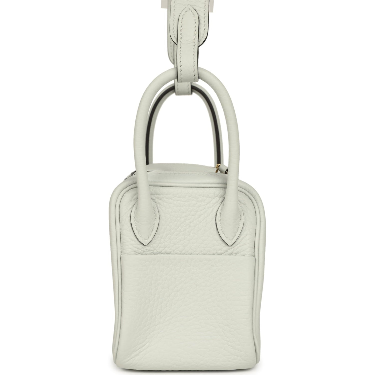 Hermes Mini Lindy II Gris Platine Clemence Gold Hardware