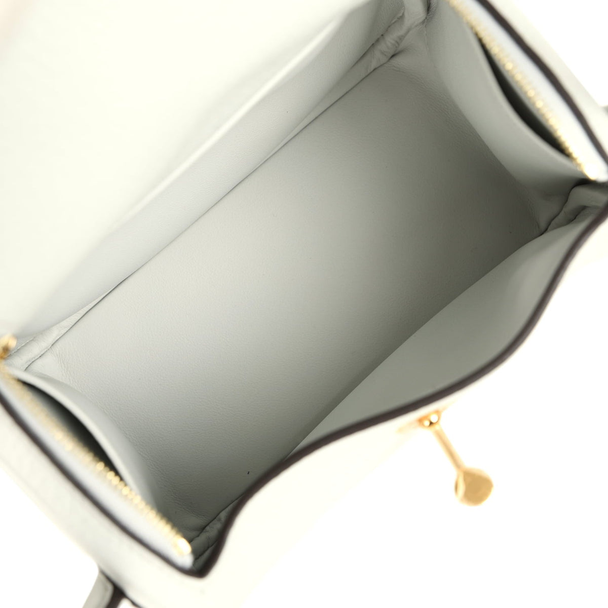 Hermes Mini Lindy II Gris Platine Clemence Gold Hardware