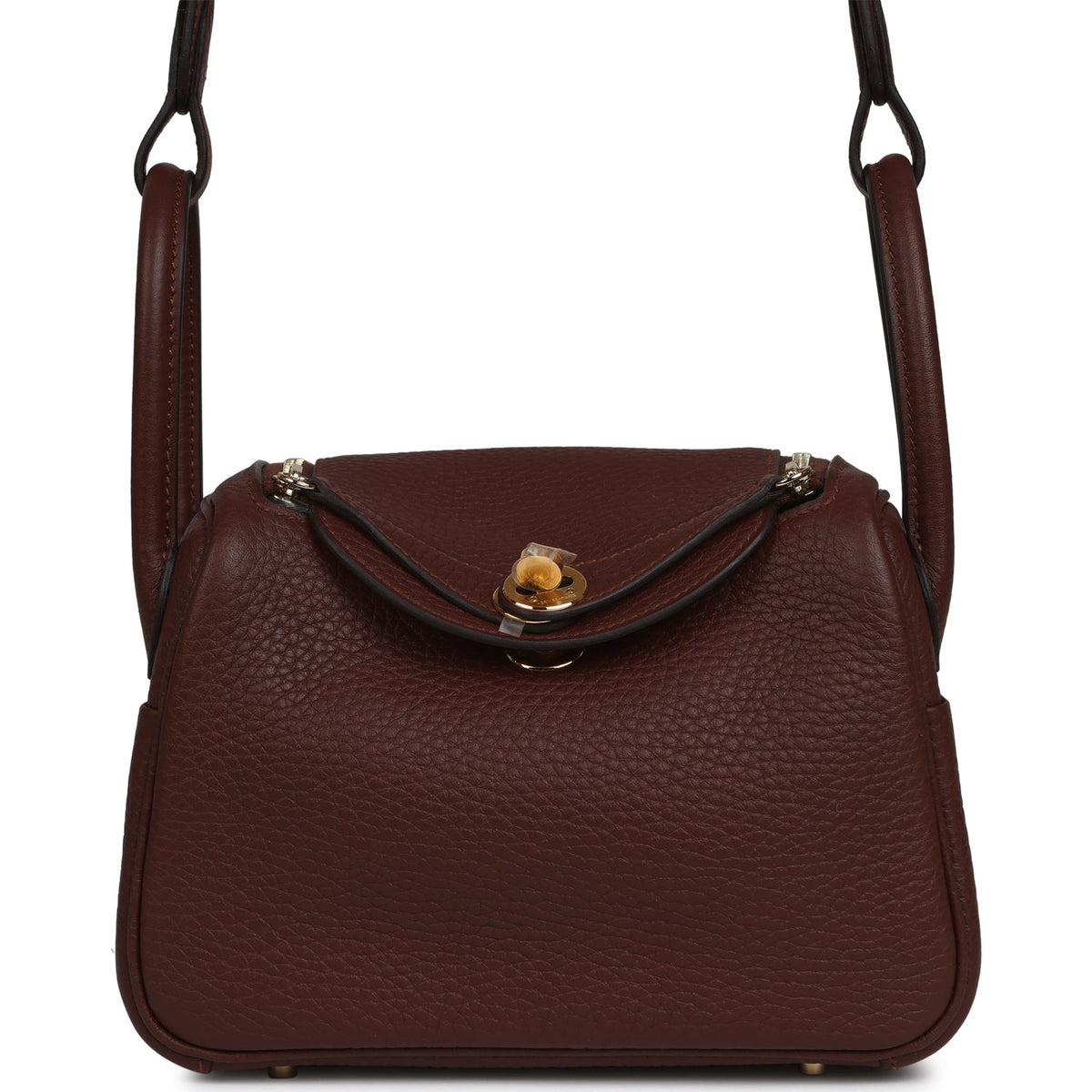 Hermes Mini Lindy II Terre Clemence Gold Hardware