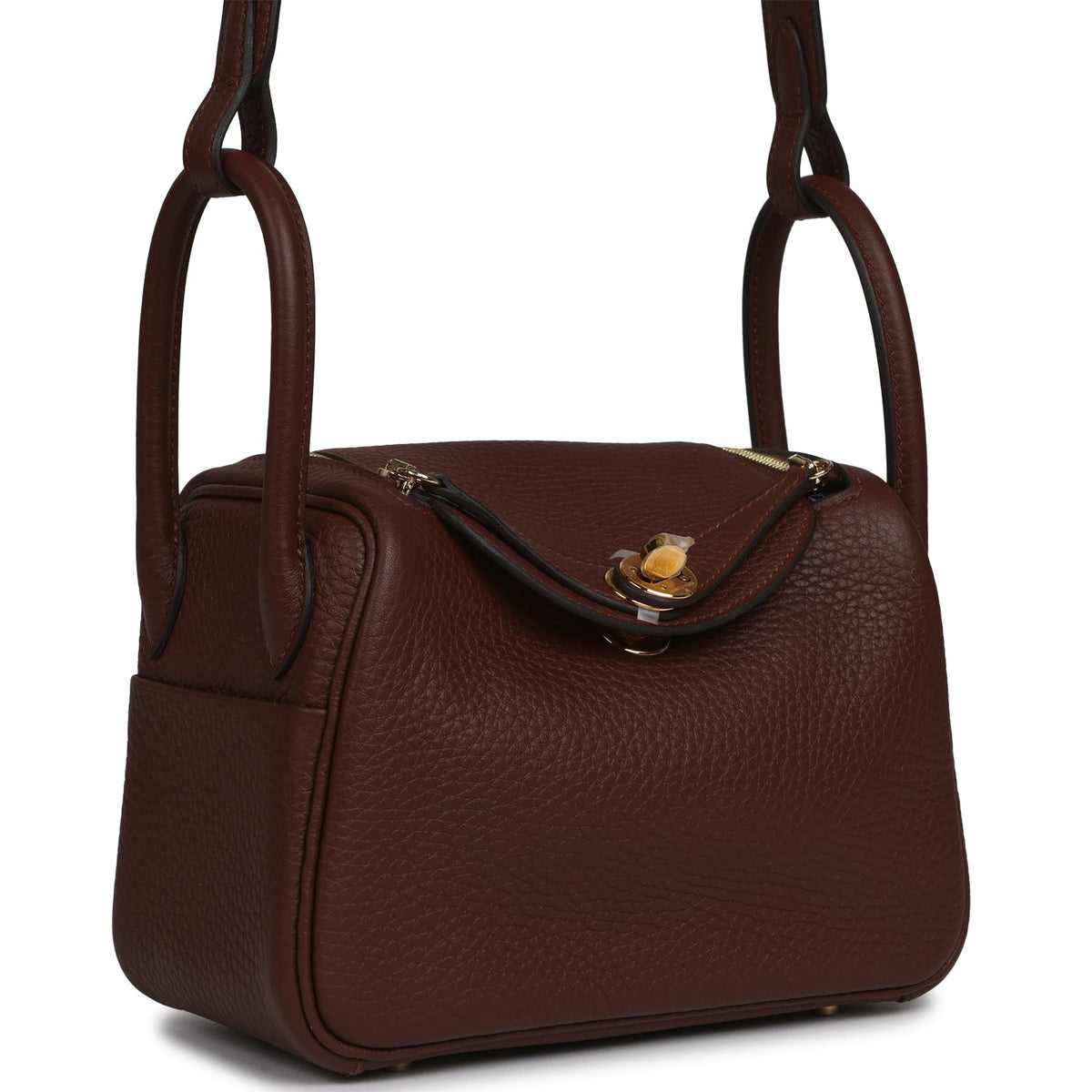 Hermes Mini Lindy II Terre Clemence Gold Hardware