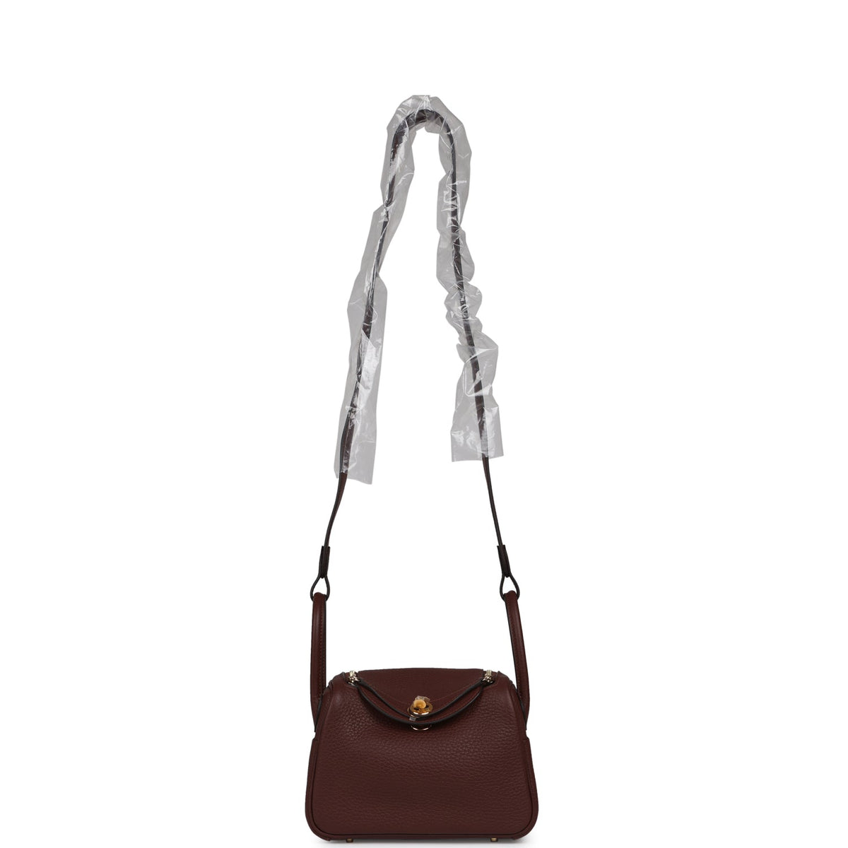 Hermes Mini Lindy II Terre Clemence Gold Hardware