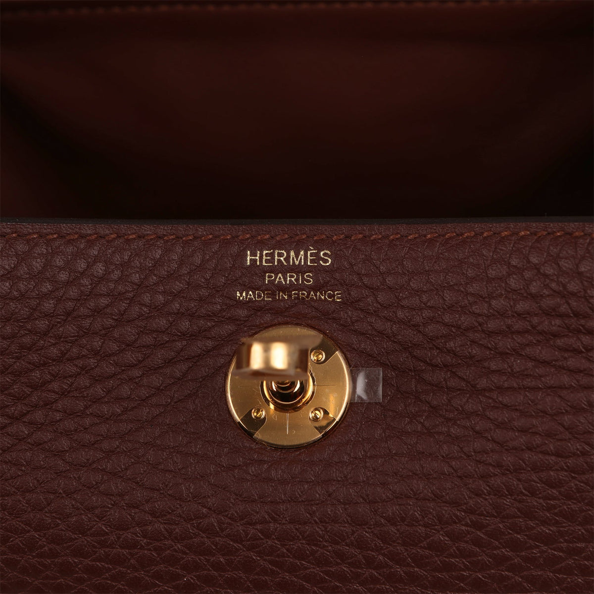Hermes Mini Lindy II Terre Clemence Gold Hardware