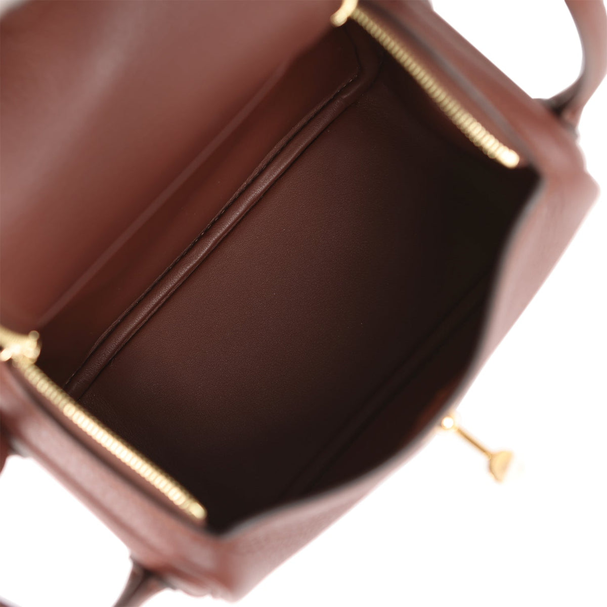 Hermes Mini Lindy II Terre Clemence Gold Hardware