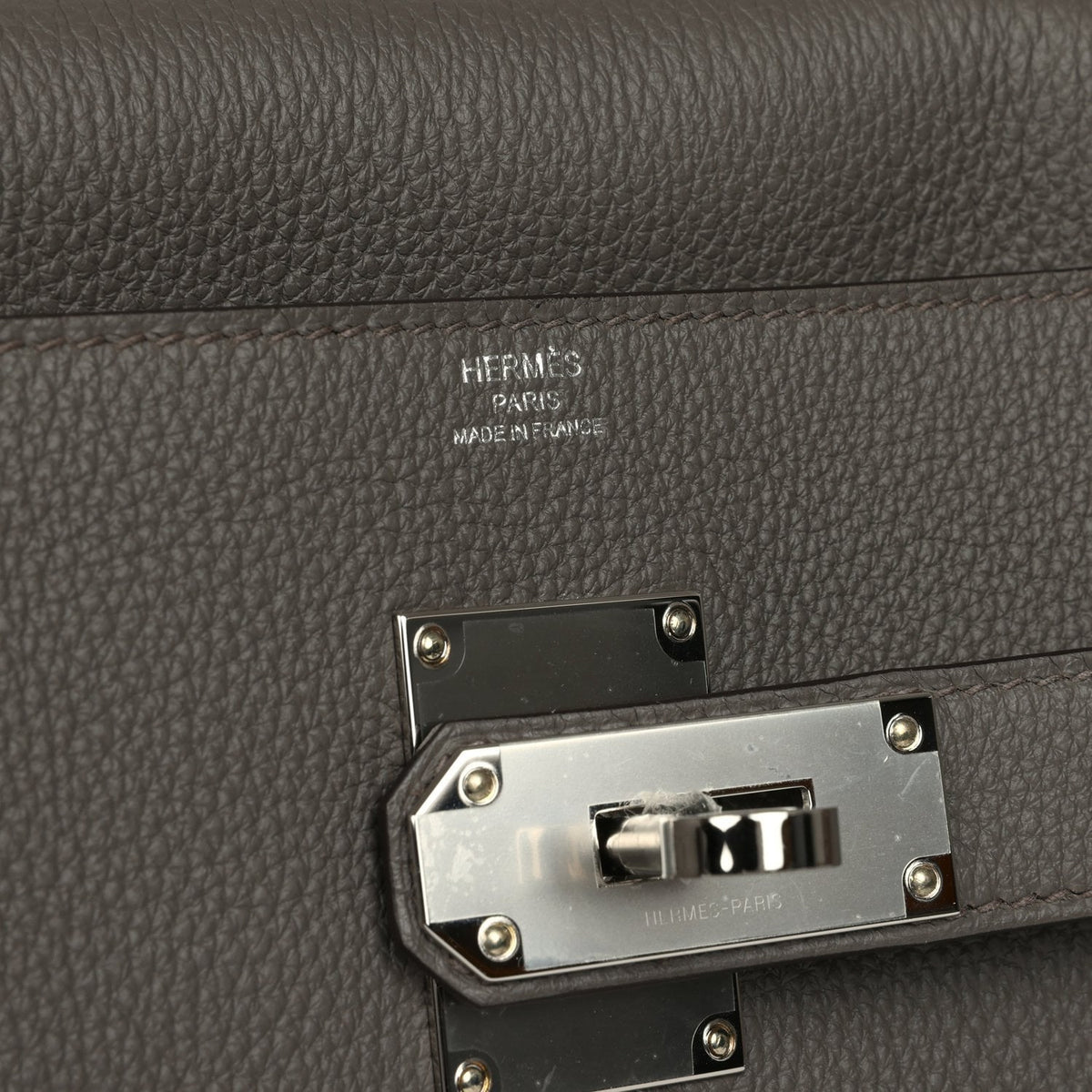 Hermes Kelly Messenger PM Etain Togo Palladium Hardware