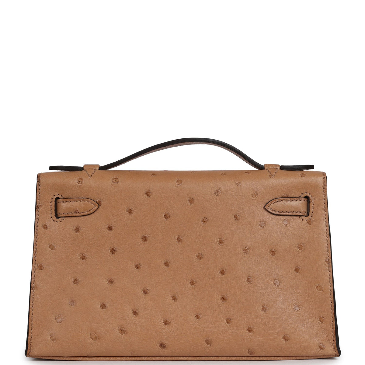 Hermes Kelly Pochette Chai Ostrich Gold Hardware