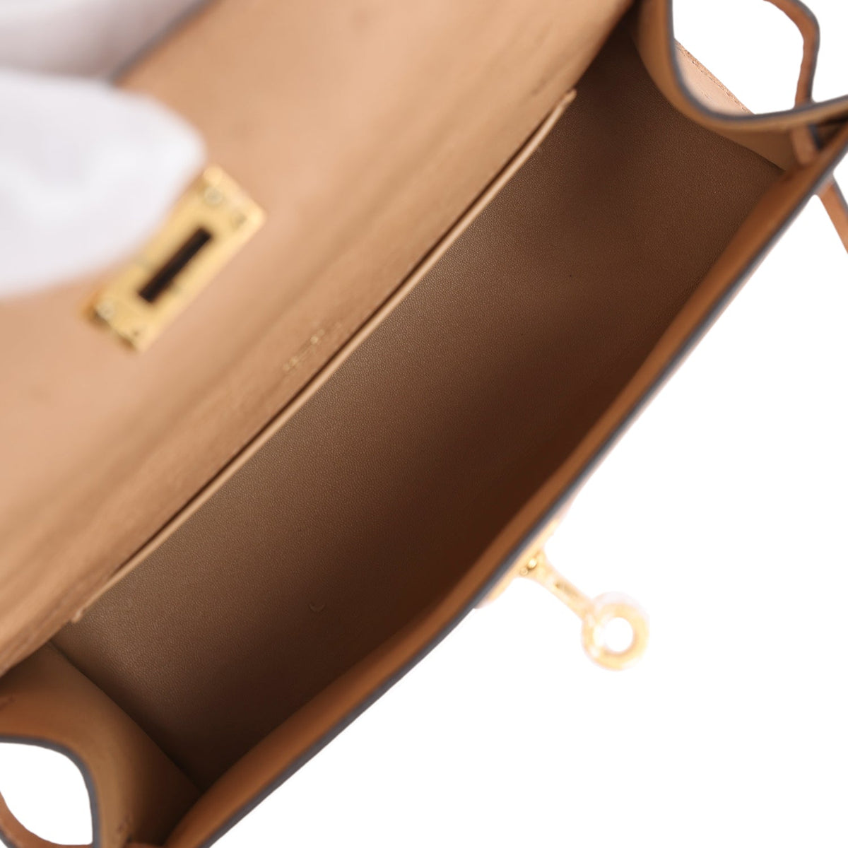 Hermes Kelly Pochette Chai Ostrich Gold Hardware