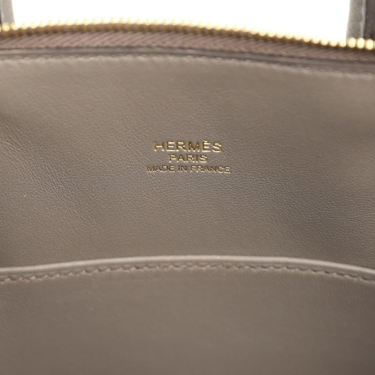 Hermes Mini 1923 Bolide Etain Evercolor Gold Hardware