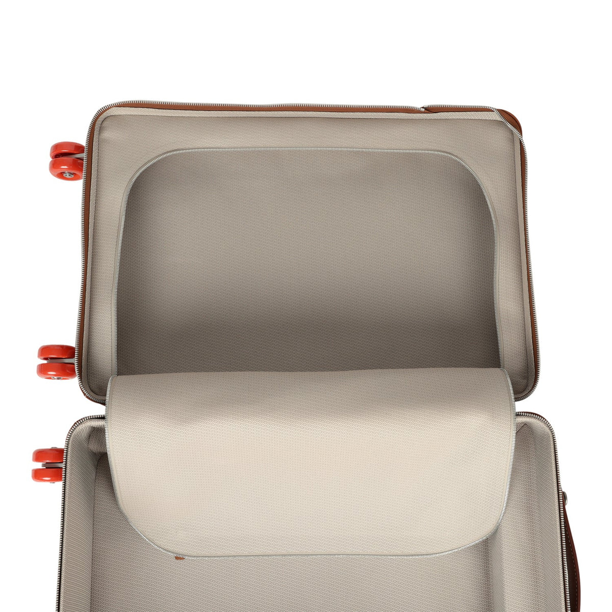 Hermes R.M.S. Cabine 55 Rolling Suitcase "Pacific H" Plume H Multicolor Canvas, Fauve Régate Palladium Hardware