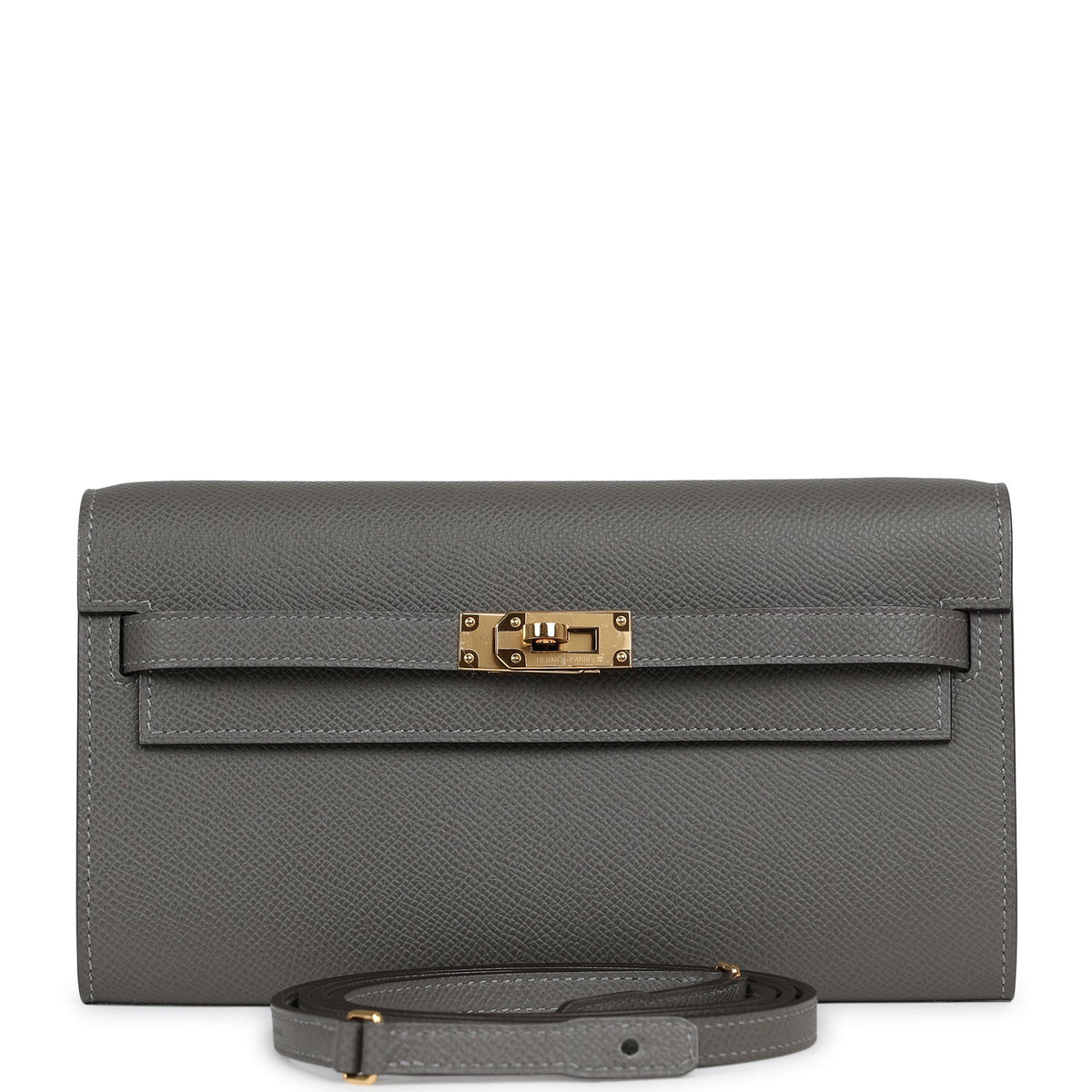 Hermes Kelly Wallet To Go Gris Meyer Epsom Gold Hardware