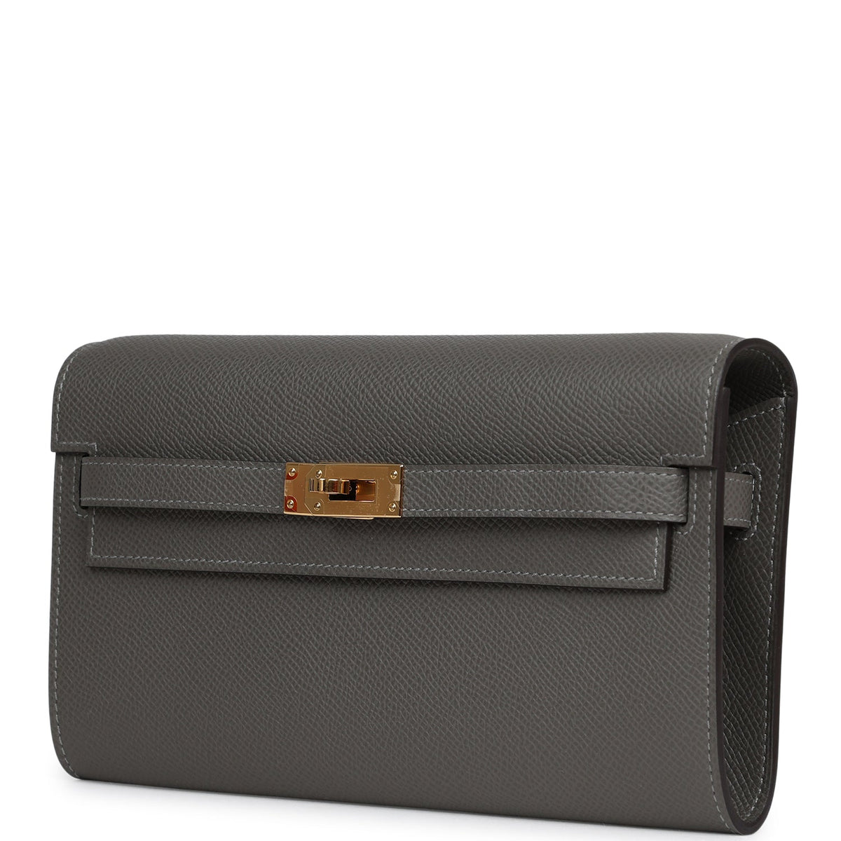 Hermes Kelly Wallet To Go Gris Meyer Epsom Gold Hardware