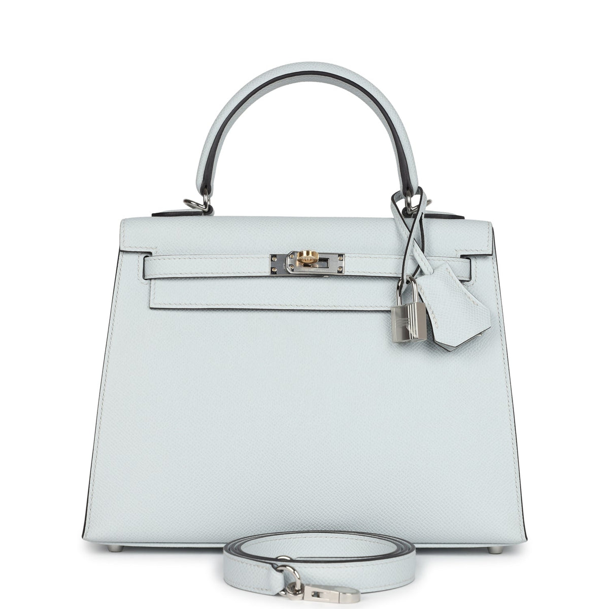 Hermes Kelly Sellier 25 Gris Platine Epsom Electrum Hardware