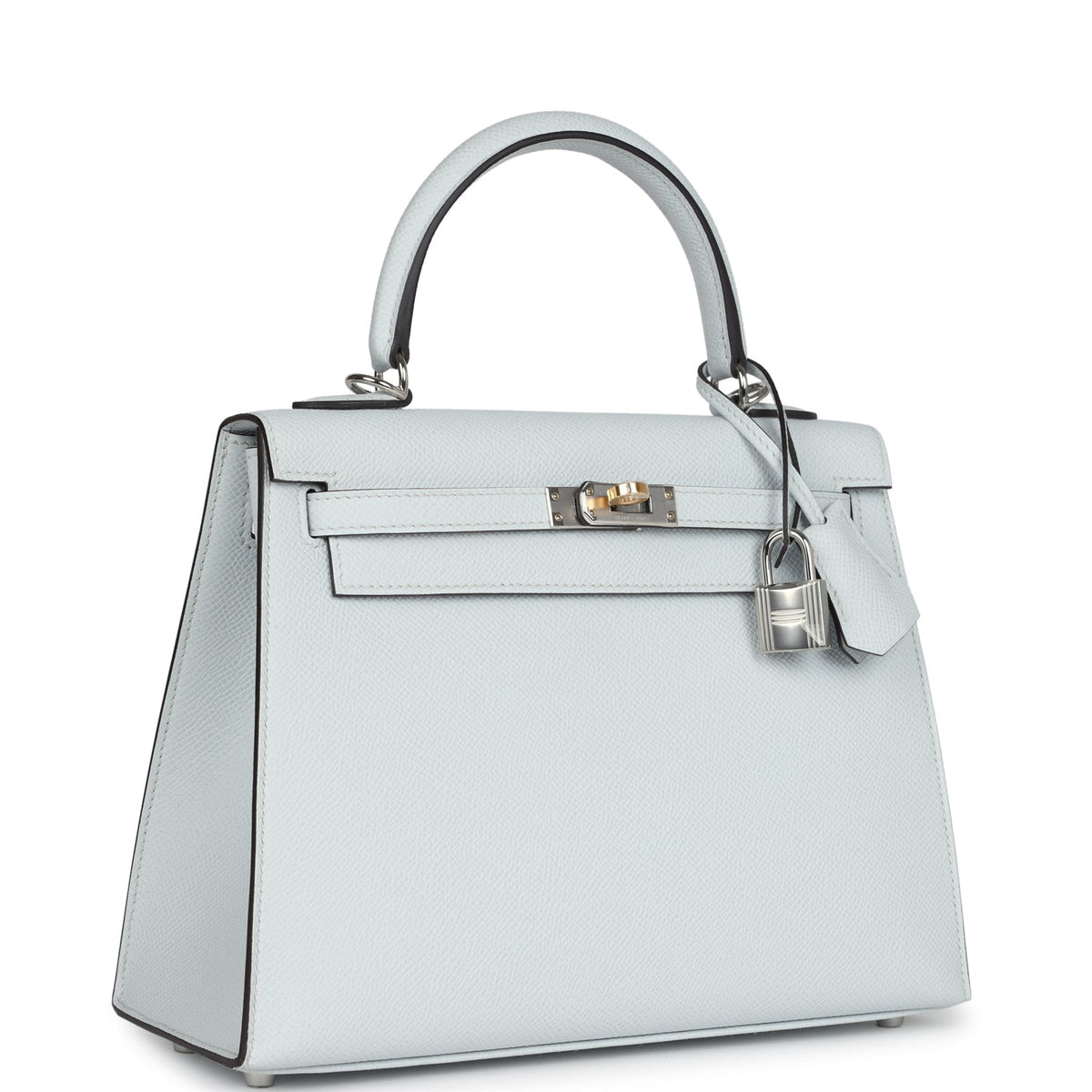 Hermes Kelly Sellier 25 Gris Platine Epsom Electrum Hardware