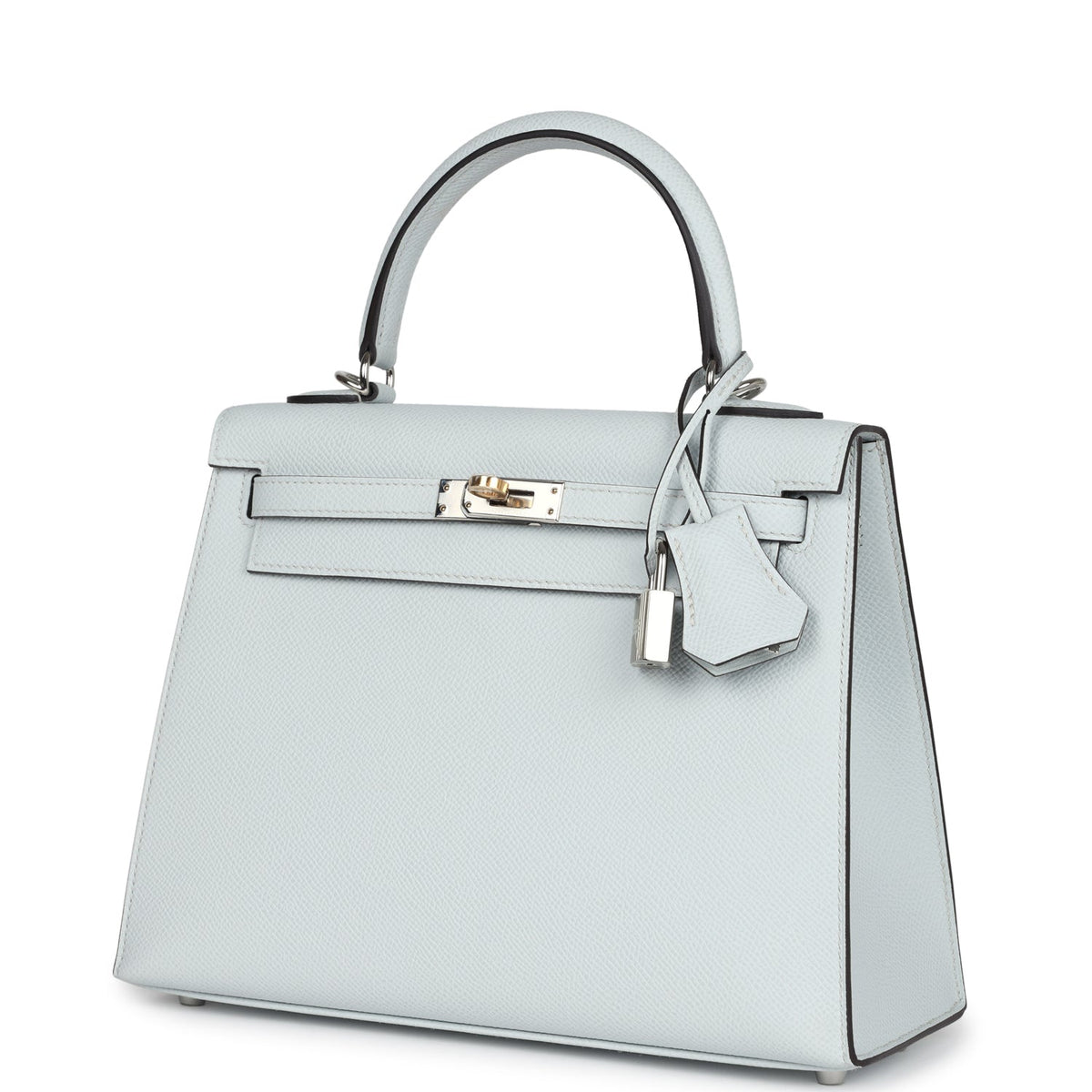 Hermes Kelly Sellier 25 Gris Platine Epsom Electrum Hardware