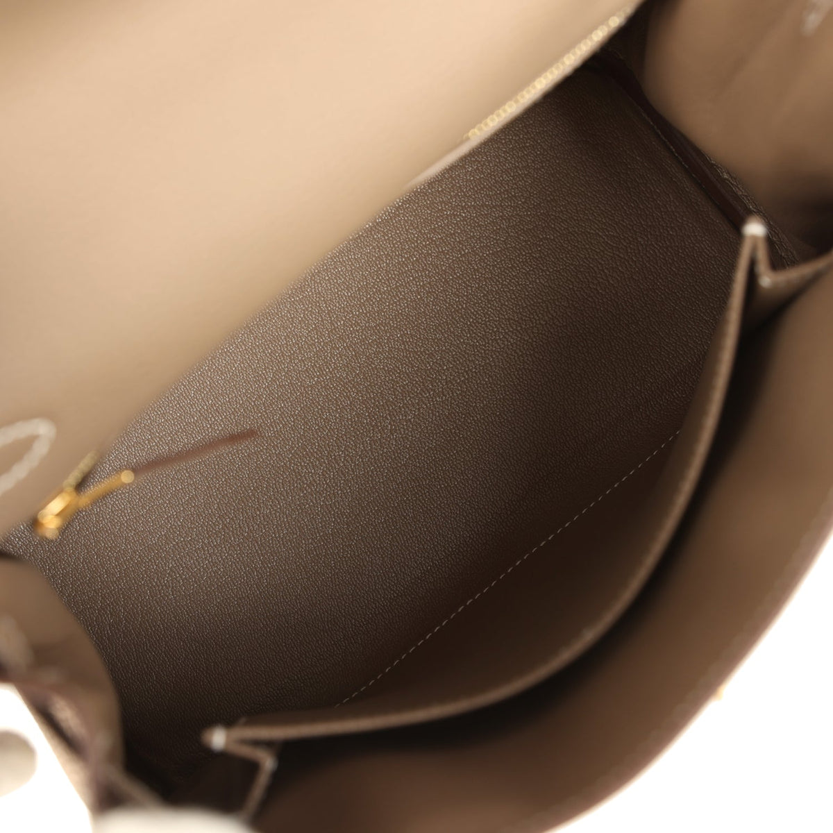 Hermes Kelly Retourne 25 Etoupe Togo Gold Hardware