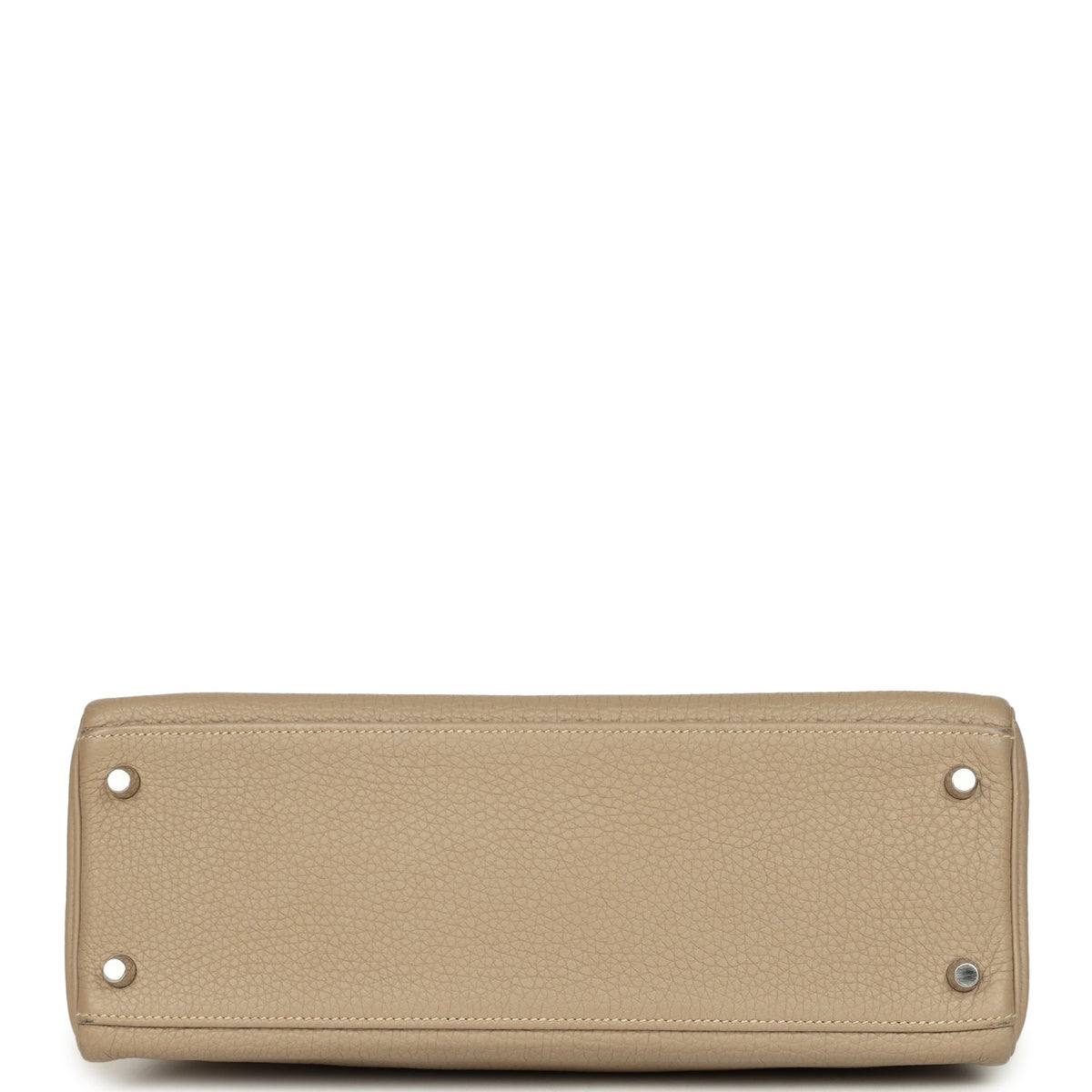 Pre-owned Hermes Kelly Retourne 32 Gris Tourterelle Togo Palladium Hardware