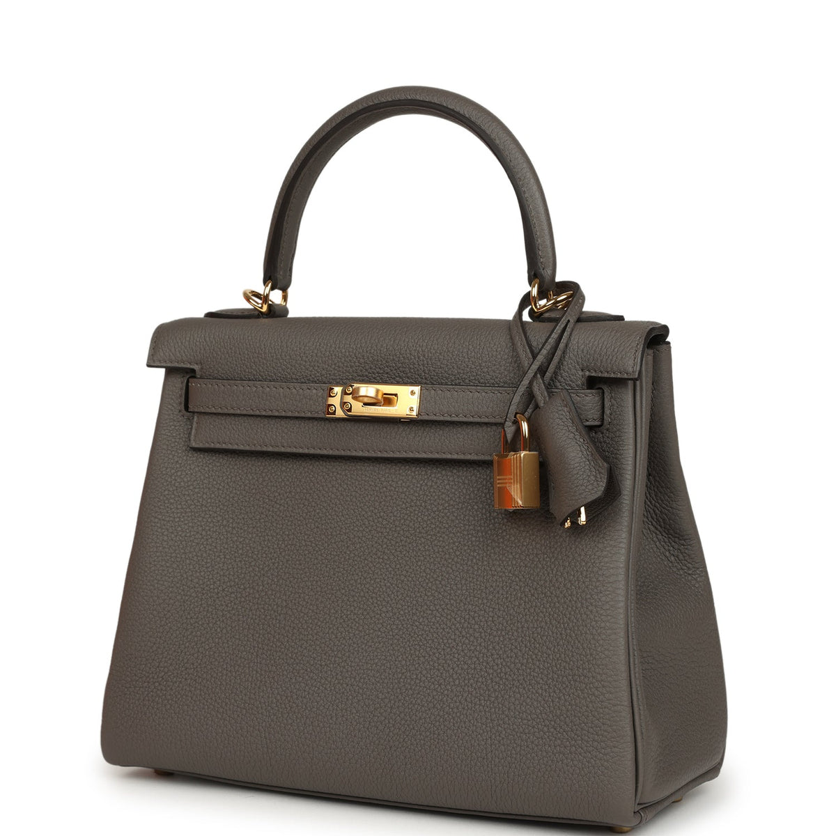 Hermes Kelly Retourne 25 Etain Togo Gold Hardware