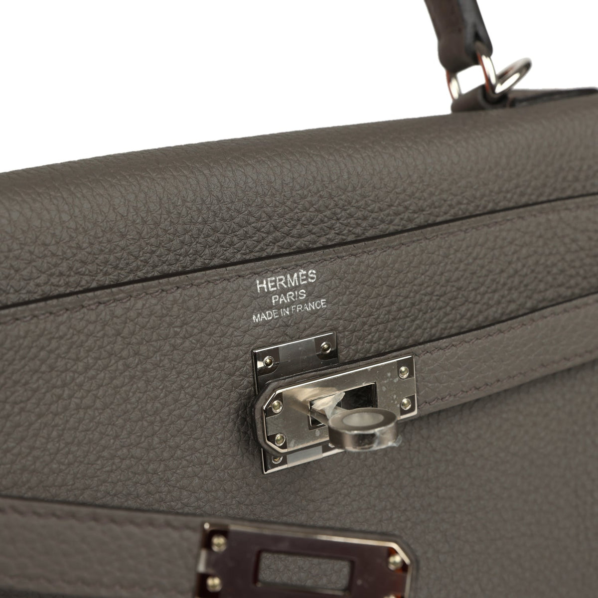 Hermes Kelly Retourne 25 Etain Togo Palladium Hardware
