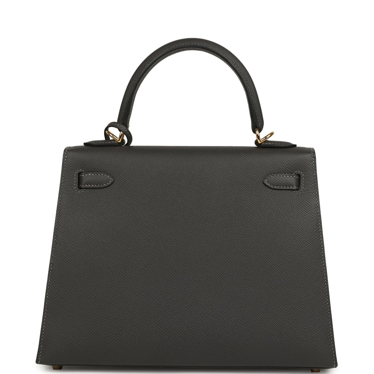 Hermes Kelly Sellier 25 Graphite Epsom Gold Hardware