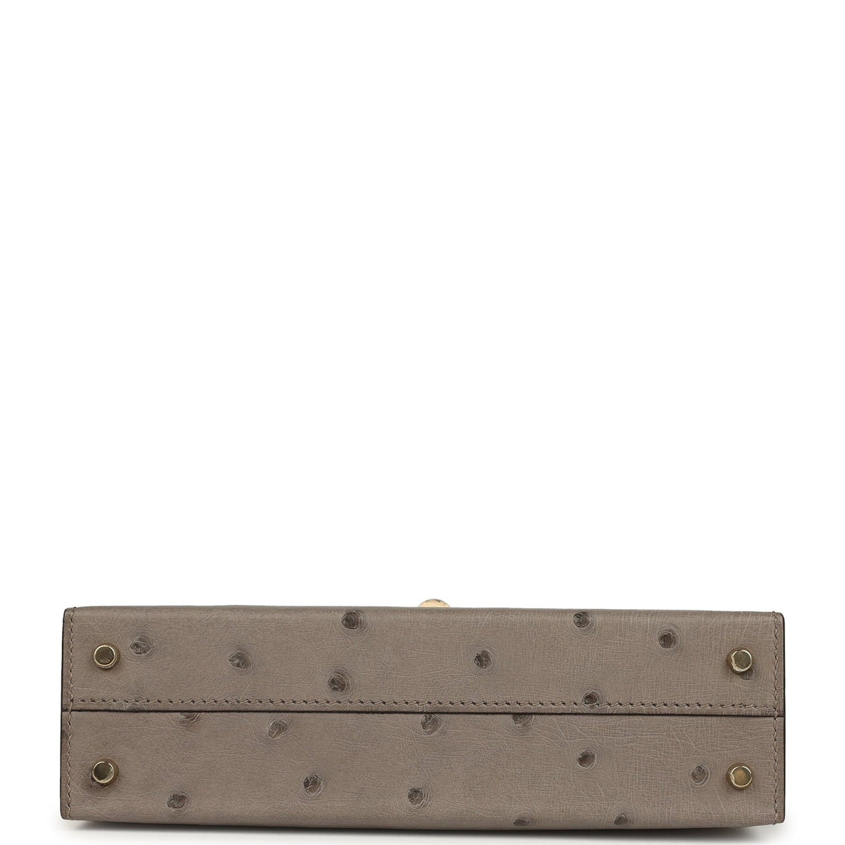 Hermes Special Order (HSS) Kelly Sellier 20 Graphite Verso Ostrich Permabrass Hardware