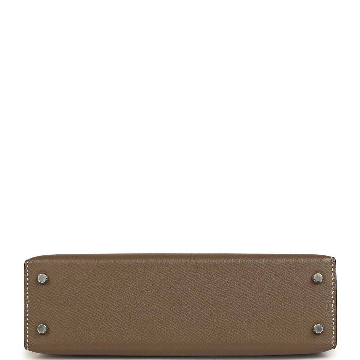Pre-owned Hermes Kelly Sellier 20 Etoupe Epsom Palladium Hardware