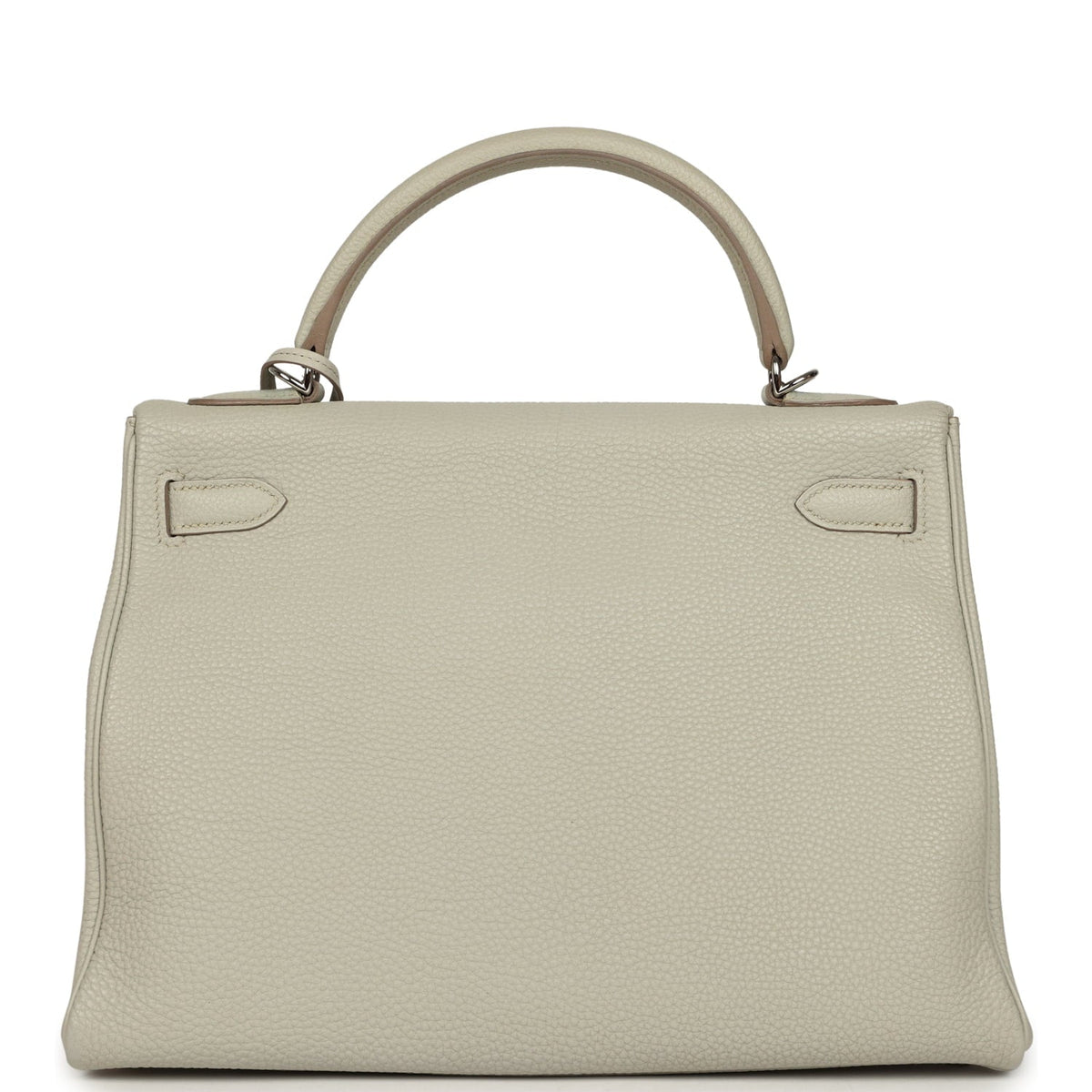 Pre-owned Hermes Kelly Retourne 32 Gris Perle Togo Palladium Hardware