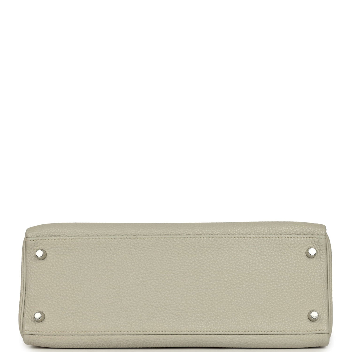 Pre-owned Hermes Kelly Retourne 32 Gris Perle Togo Palladium Hardware