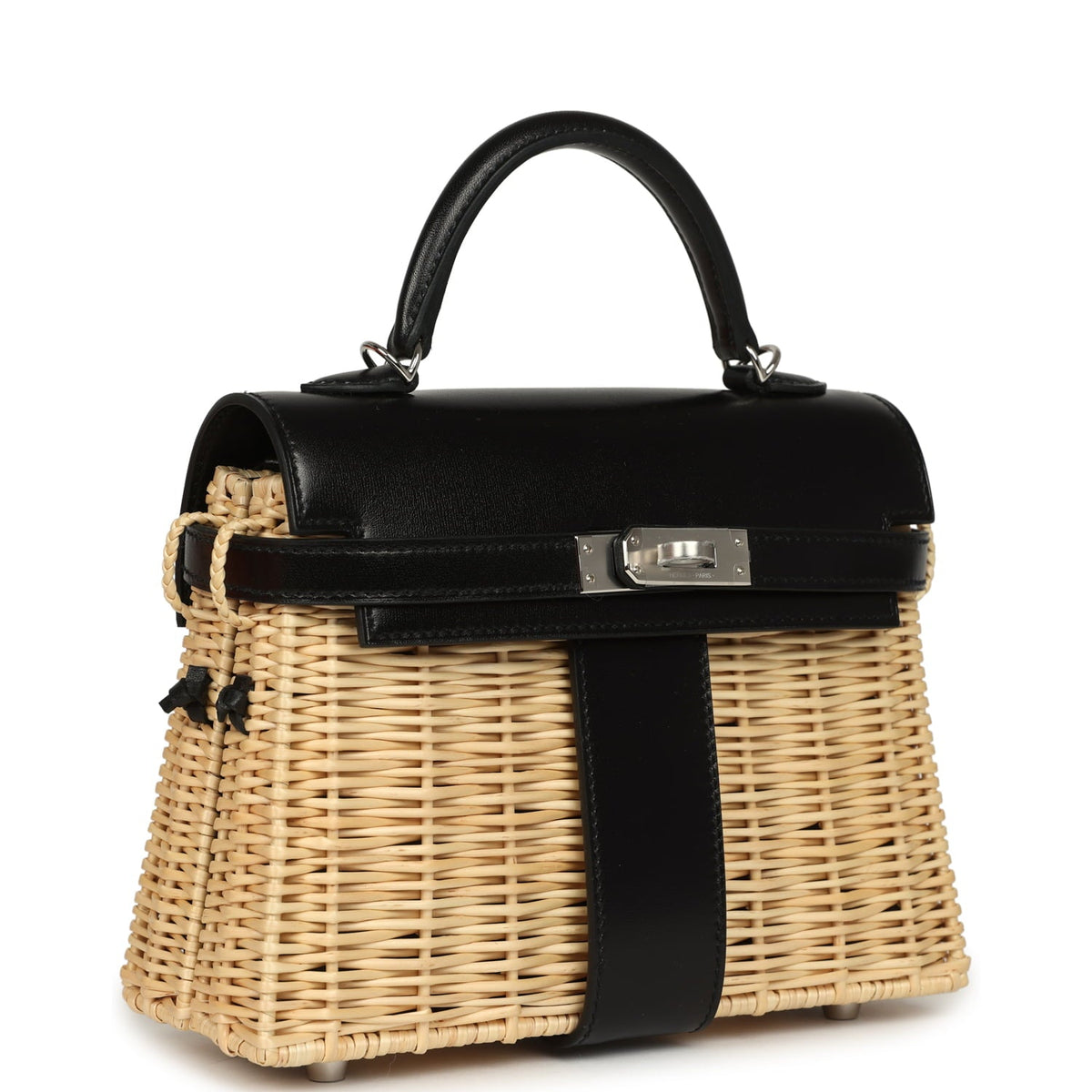 Hermes Mini Picnic Kelly 20 Black Box Palladium Hardware