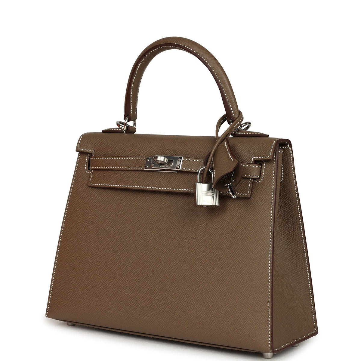 Hermes Kelly Sellier 25 Etoupe Epsom Palladium Hardware
