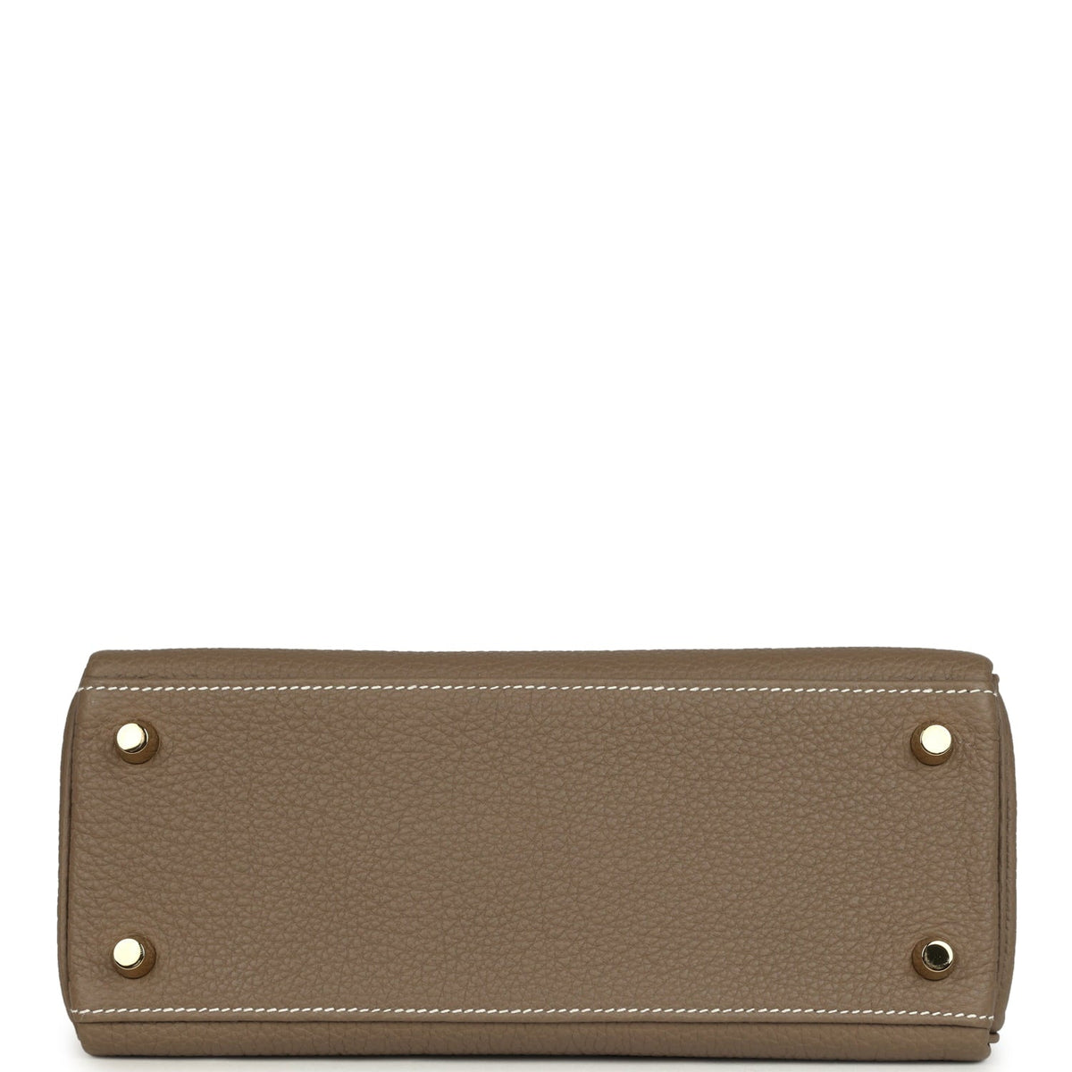 Pre-owned Hermes Kelly Retourne 25 Etoupe Togo Gold Hardware