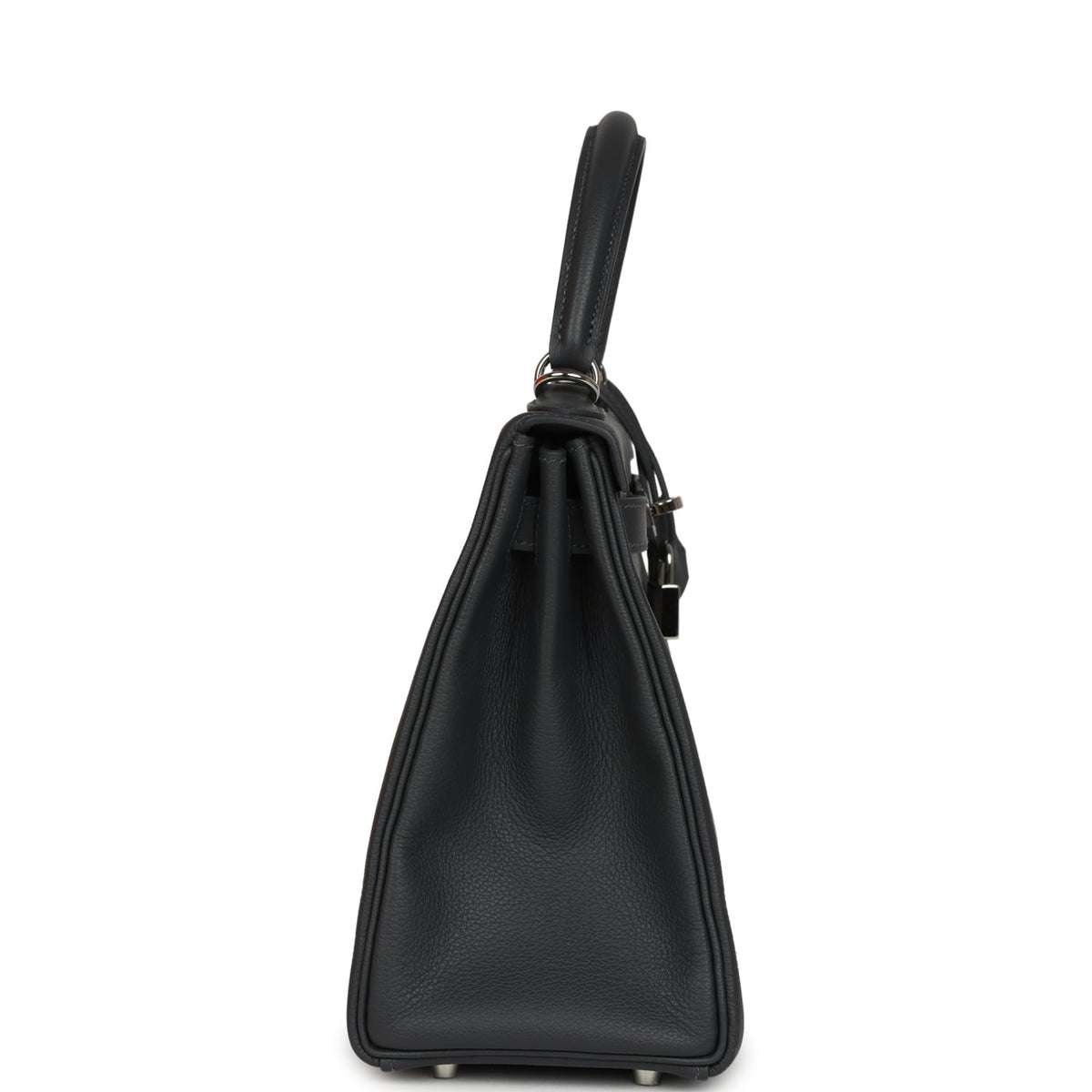 Pre-owned Hermes Kelly Retourne 28 Ardoise Evercolor Palladium Hardware