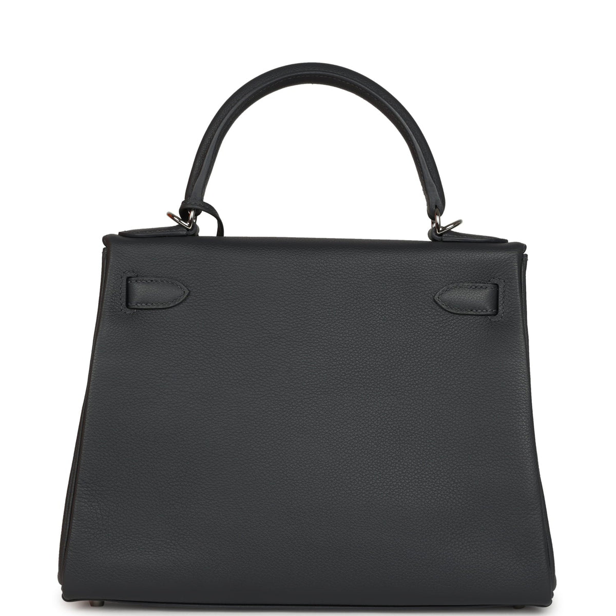 Pre-owned Hermes Kelly Retourne 28 Ardoise Evercolor Palladium Hardware